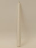 Svíčka kónická drápaná 29 cm - bílá