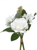 Růže s hortenzii - umělá květina